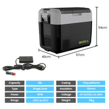 Load image into Gallery viewer, Gecko 65L Portable Fridge Freezer 12V/24V/240V for Camping, Car, Caravan, Boats
