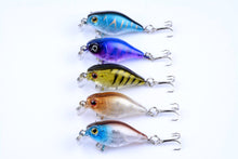 Load image into Gallery viewer, 5x 4.3cm Popper Crank Bait Fishing Lure Lures Surface Tackle Saltwater
