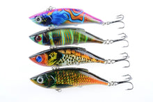 Load image into Gallery viewer, 4x 8cm Vib Bait Fishing Lure Lures Hook Tackle Saltwater
