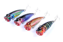 Load image into Gallery viewer, 4X 6.5cm Popper Poppers Fishing Lure Lures Surface Tackle Fresh Saltwater
