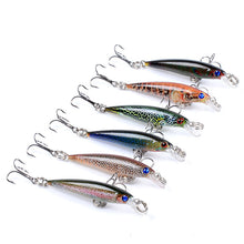 Load image into Gallery viewer, 6x Popper Poppers 5cm Minnow Fishing Lure Lures Surface Tackle Fresh Saltwater
