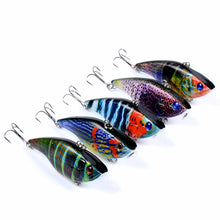 Load image into Gallery viewer, 5X Popper Poppers Fishing Vib Lure Lures Surface Tackle Fresh Saltwater
