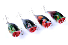 Load image into Gallery viewer, 4X 6.5cm Popper Poppers Fishing Lure Lures Surface Tackle Fresh Saltwater
