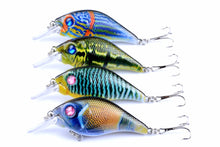 Load image into Gallery viewer, 4x 7.5cm Popper Crank Bait Fishing Lure Lures Surface Tackle Saltwater
