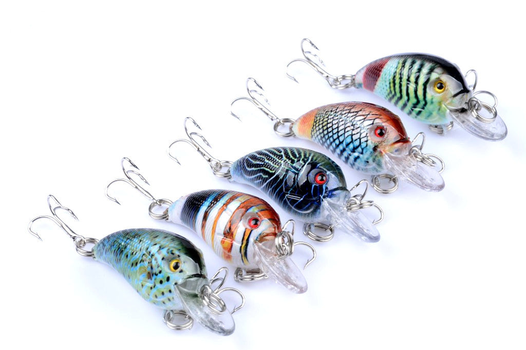 5x 4.5cm Popper Crank Bait Fishing Lure Lures Surface Tackle Saltwater