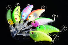 Load image into Gallery viewer, 7x 9cm Popper Crank Bait Fishing Lure Lures Surface Tackle Saltwater
