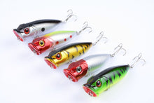 Load image into Gallery viewer, 5X 6.5cm Popper Poppers Fishing Lure Lures Surface Tackle Fresh Saltwater
