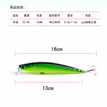 Load image into Gallery viewer, 5x Popper Minnow 13cm Fishing Lure Lures Surface Tackle Fresh Saltwater
