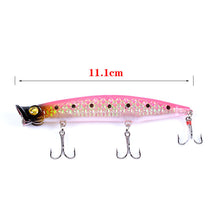 Load image into Gallery viewer, 6x Popper Poppers 11.7cm Fishing Lure Lures Surface Tackle Fresh Saltwater
